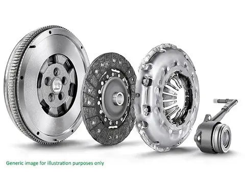 LuK 600 0366 00 Kit d'embrayage avec butée hydraulique avec volant moteur avec kit de vis avec réglage automatique LUK