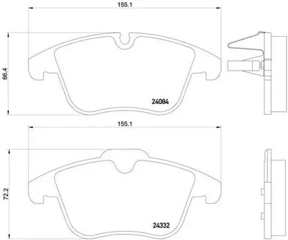 BREMBO Prime P 61 106 Plaquettes de frein contact de signal d'usure inclus BREMBO