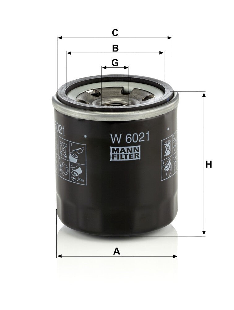 MANN-FILTER W 6021 Filtre à huile