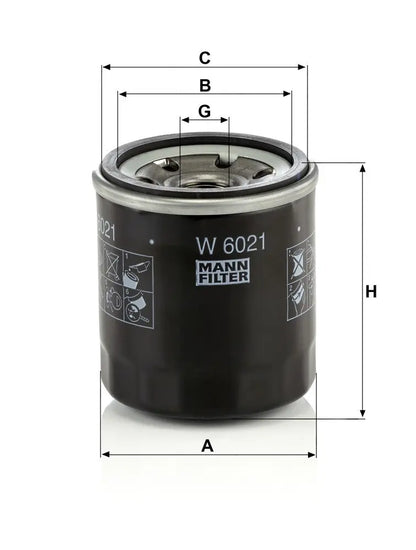 MANN-FILTER W 6021 Filtre à huile MANN-FILTER