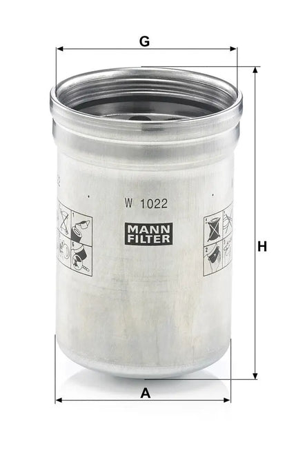 MANN-FILTER W 1022 Filtre à huile MANN-FILTER