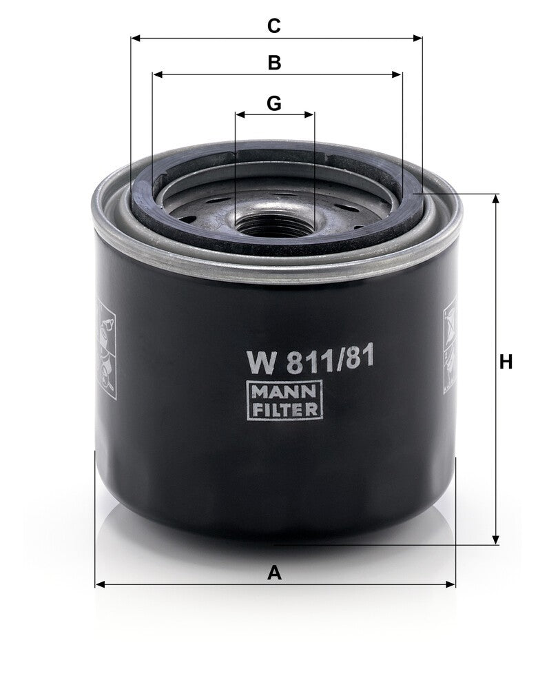 MANN-FILTER W 811/81 Filtre à huile