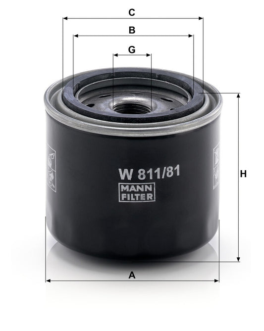 MANN-FILTER W 811/81 Filtre à huile