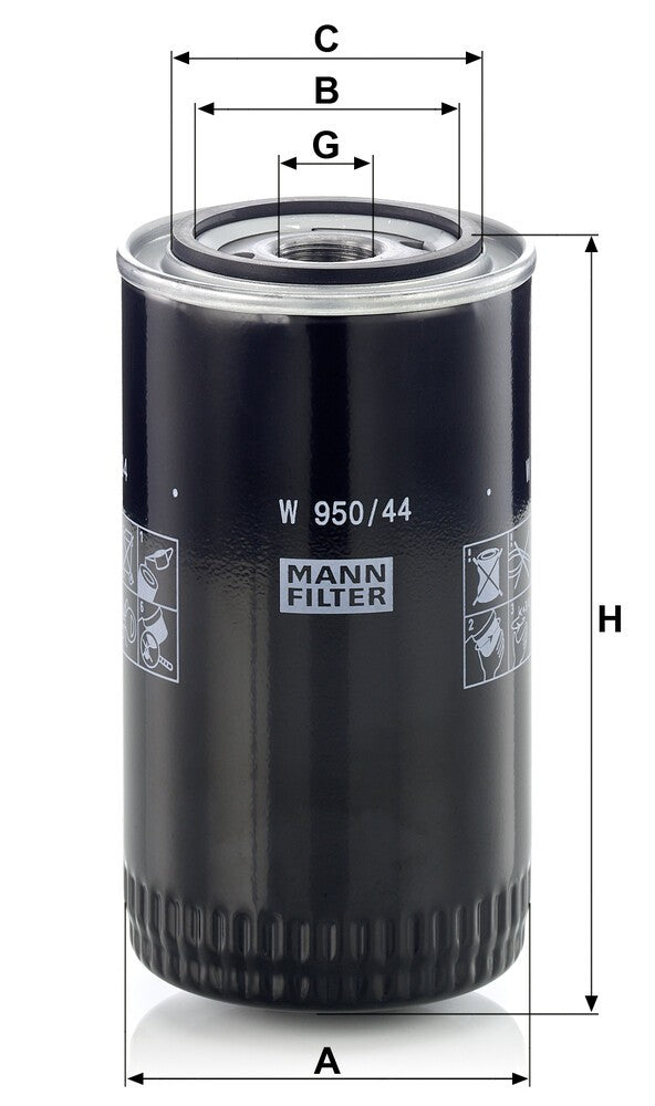 MANN-FILTER W 950/44 Filtre à huile