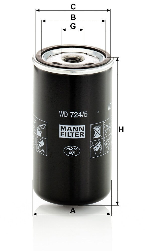 MANN-FILTER WD 724/5 Filtre hydraulique, boîte automatique