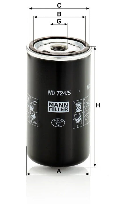 MANN-FILTER WD 724/5 Filtre hydraulique, boîte automatique MANN-FILTER