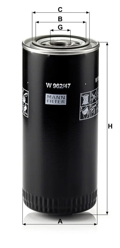 MANN-FILTER W 962/47 Filtre à huile MANN-FILTER