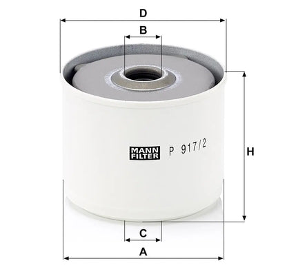 MANN-FILTER P 917/2 x Filtre à carburant MANN-FILTER
