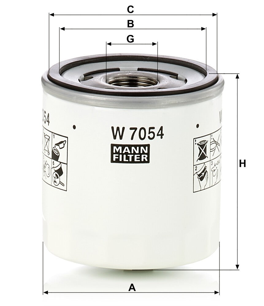 MANN-FILTER W 7054 Filtre à huile