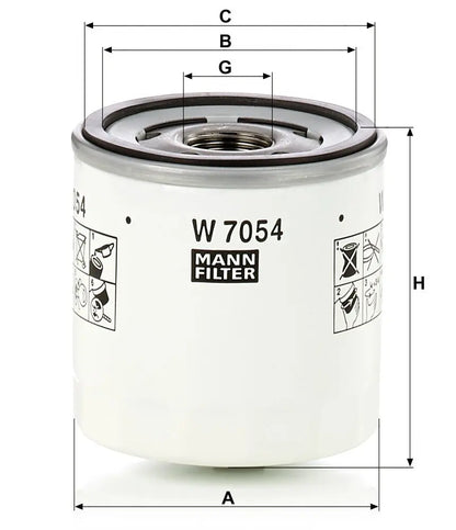 MANN-FILTER W 7054 Filtre à huile MANN-FILTER