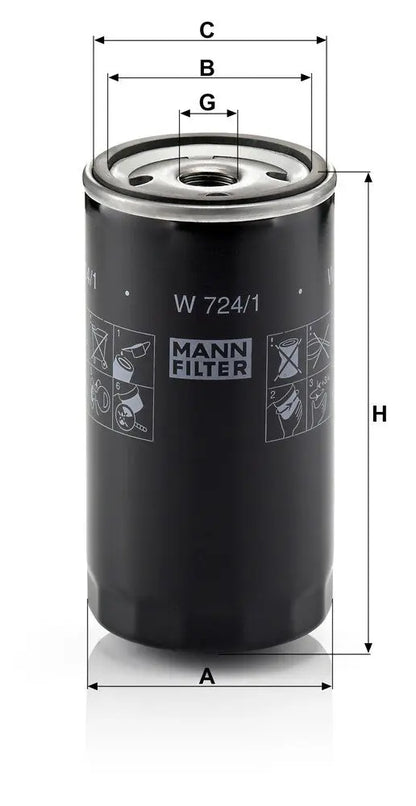 MANN-FILTER W 724/1 Filtre à huile MANN-FILTER
