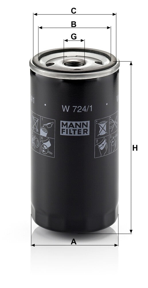 MANN-FILTER W 724/1 Filtre à huile