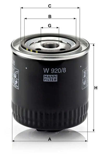 MANN-FILTER W 920/8 Filtre à huile MANN-FILTER