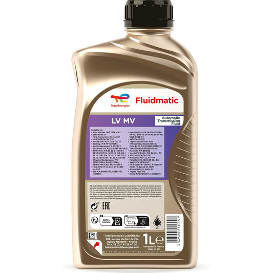 TotalEnergies Fluidmatic LV MV 2214028 Huile pour boîte automatique 1I