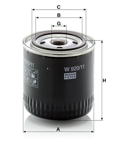 MANN-FILTER W 920/11 Filtre à huile MANN-FILTER