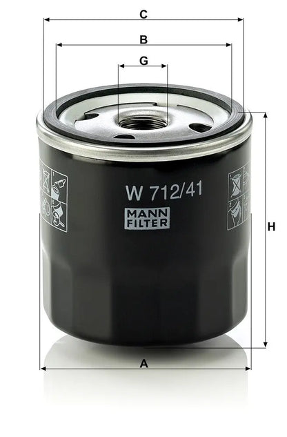 MANN-FILTER W 712/41 Filtre à huile MANN-FILTER