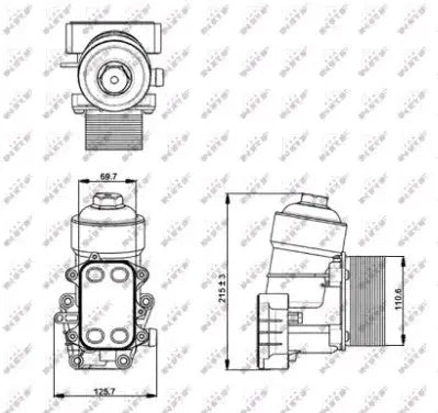 NRF 31355 Radiateur d'huile NRF