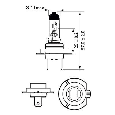 PHILIPS 12972PRC1 Ampoule, projecteur longue portée PX26d H7