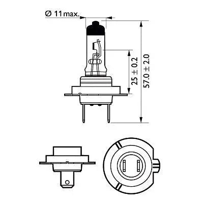 PHILIPS 12972PRC1 Ampoule, projecteur longue portée PX26d H7 PHILIPS