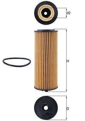 MAHLE OX 1162D Filtre à huile MAHLE KNECHT