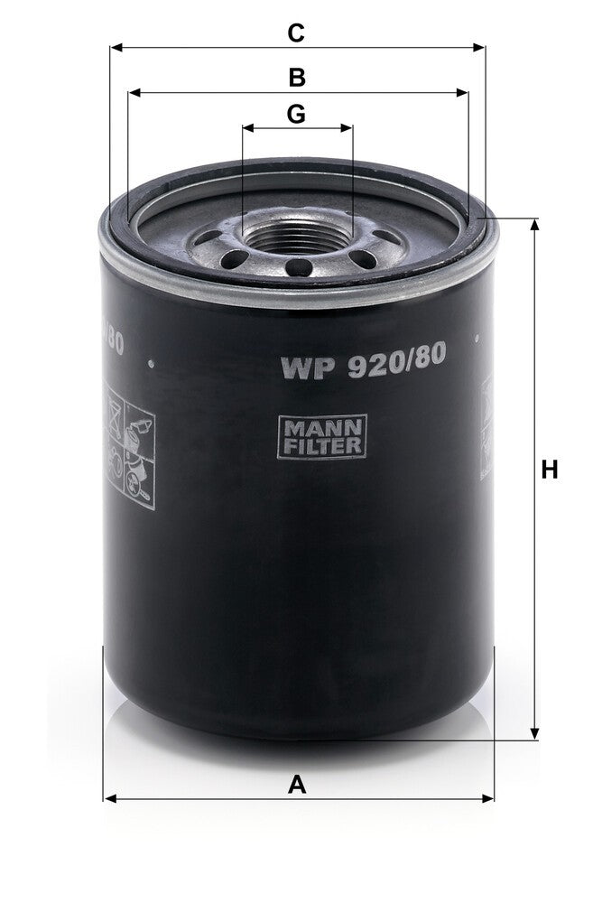 MANN-FILTER WP 920/80 Filtre à huile