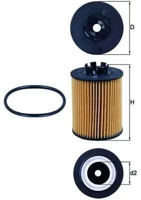 MAHLE OX 173/2D Filtre à huile MAHLE KNECHT